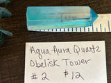 Aqua Aura Quartz Obelisk/ Tower  #2