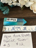 Aqua Aura Quartz Obelisk/ Tower  #3