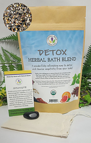 Bath Blend Organic- Detox with Muslin Bag and Stone