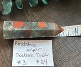 Bloodstone Jasper Obelisk Tower #3