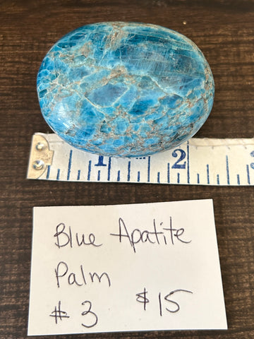 Blue Apatite Palm #3