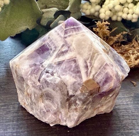Chevron Amethyst Raw Standing Point #2