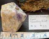 Chevron Amethyst Raw Standing Point #2