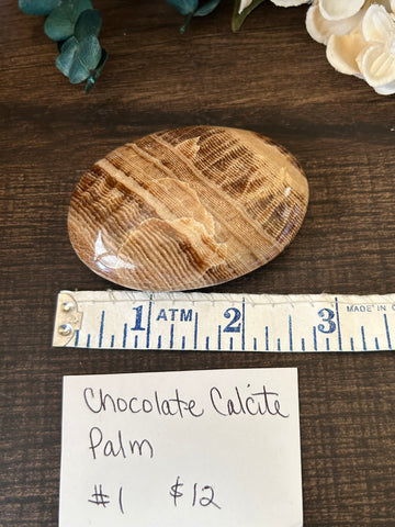 Chocolate Calcite Palm #1