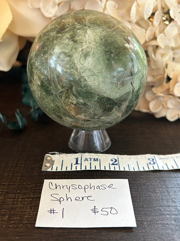 Chrysoprase Sphere #3