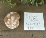 Flower Agate Heart #1