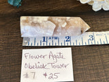 Flower Agate Obelisk Tower #7