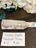 Flower Agate Obelisk Tower #5