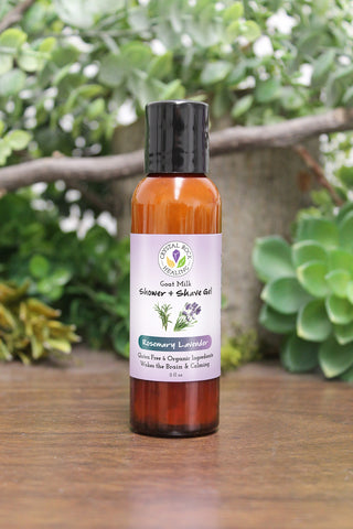 Goat's Milk Shower & Shave Gel - Rosemary/ Lavender 2oz