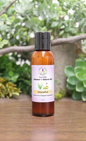 Goat's Milk Shower & Shave Gel - Unscented 2oz