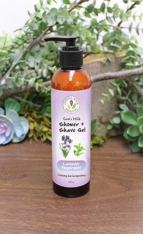 Goat's Milk Shower & Shave Gel - Lavender/ Peppermint 8oz