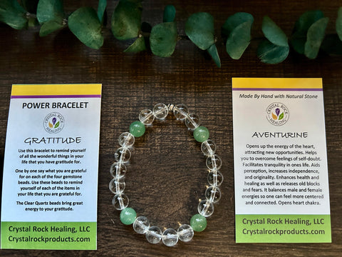 Power Bracelet Gratitude- Green Aventurine