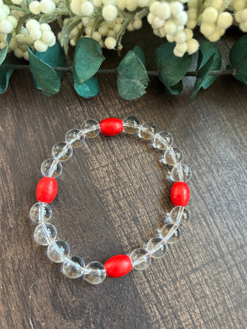 Power Bracelet Gratitude- Dyed Red Magnesite
