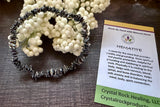 Natural Stone Chip Bracelet 7.5 inch Stretch-Hematite