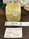 Lemon Calcite Cube #2