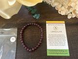 Natural Stone Gem Bracelet 7 inch Stretch-Lepidolite