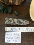 Moss Agate Obelisk Tower #4