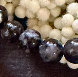 Natural Stone Gem Bracelet 7.5 inch 8mm Stretch -Mystical Merlinite