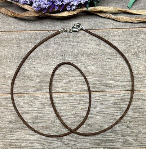 Brown Leather 18" Necklace