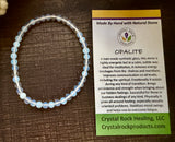 Natural Stone Gem Bracelet 7.5 inch 4mm Stretch -Opalite