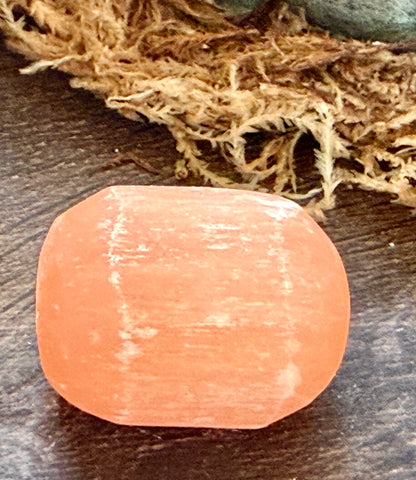 Peach Selenite Tumbled Pocket Stone