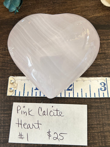 Pink Calcite Heart #1