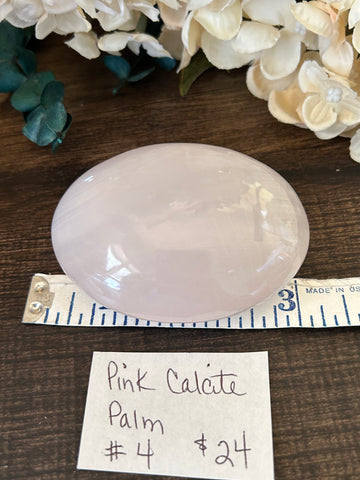 Pink Calcite Palm #4