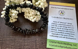 Natural Stone Chip Bracelet 7.5 inch Stretch-Rainbow Obsidian