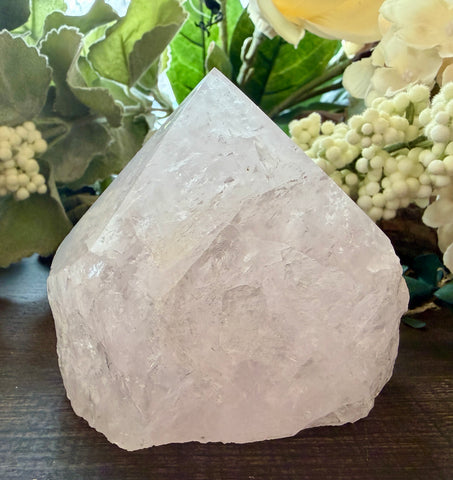Rose Quartz Raw Standing Point #4
