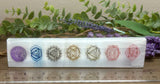 Selenite Bar with Colored Chakra