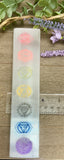 Selenite Bar with Colored Chakra