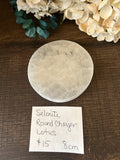 Selenite Charger Lotus Round 8cm/3in