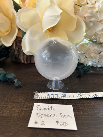 Selenite Sphere 8cm/3in #2