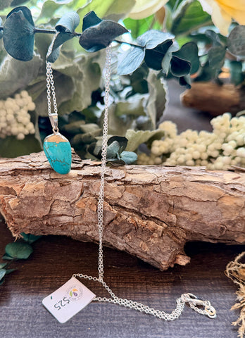 Turquoise Howlite 22" Necklace