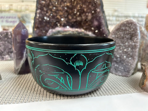 Flat Bottom, Buddha Meditation, 8" Singing bowl