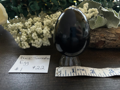 Black Tourmaline Egg #1