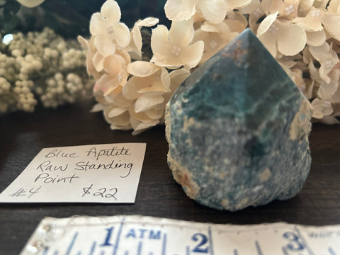 Blue Apatite Raw Standing Point #4