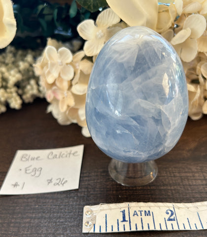 Blue Calcite Egg #1