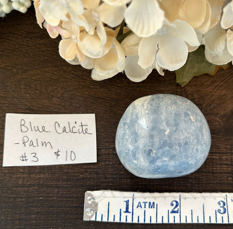 Blue Calcite Palm #3