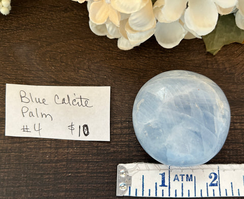 Blue Calcite Palm #4