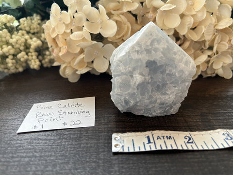 Blue Calcite Raw Standing Point #1
