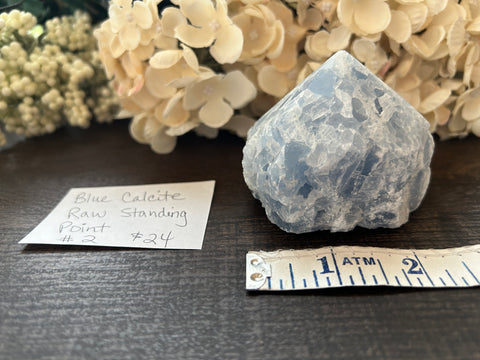 Blue Calcite Raw Standing Point #2