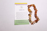 Natural Stone Chip Bracelet 7 inch stretch-Carnelian