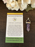 Chevron Amethyst Pendant Point