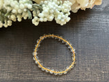 Natural Stone Gem Bracelet 7 inch 6mm Stretch-Citrine