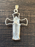 Quartz Clear Cross Pendant