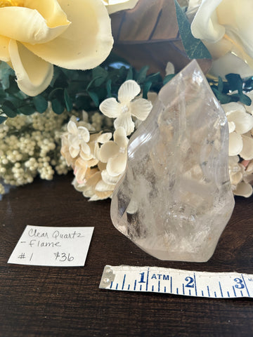 Clear Quartz Flame #2