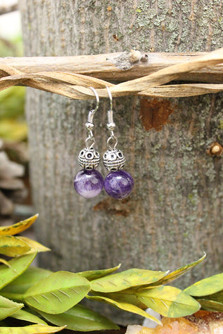 Chevron Amethyst Earrings