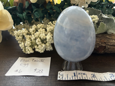 Blue Calcite Egg #6