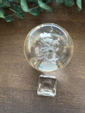 Clear Dragon Sphere w/ stand